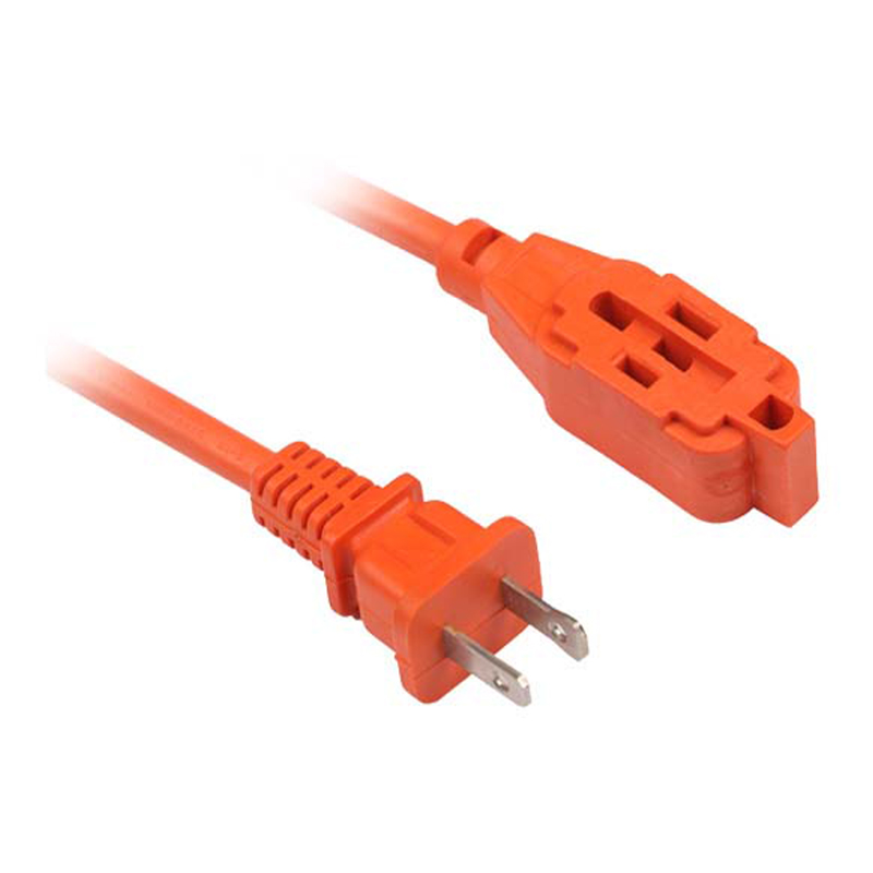 The Bright Orange Multi-Outlet Outdoor Extension Cords With 2-Prong US Plug FP-670,FP-671