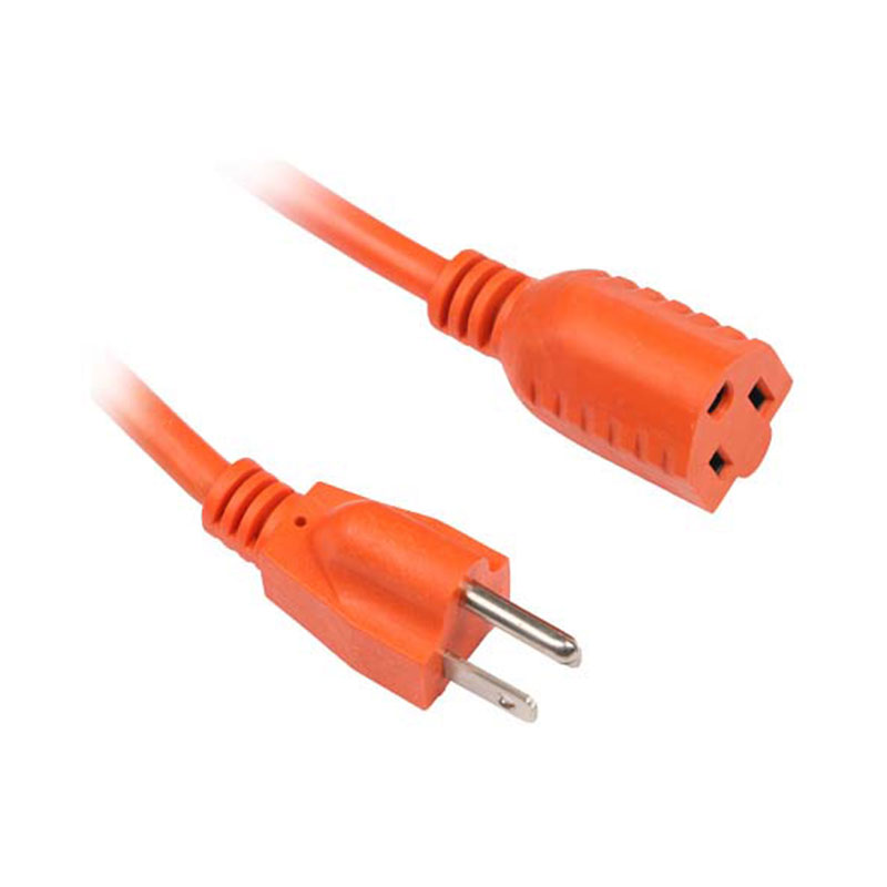Durable Orange Outdoor Extension Cord with Grounded Protection FP-672