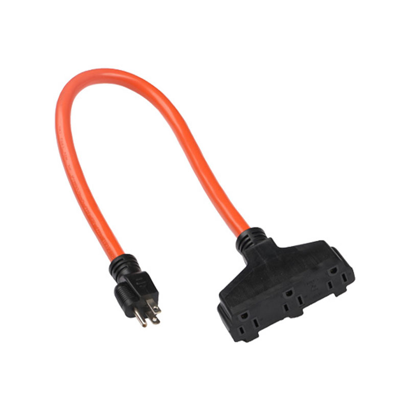 Heavy-Duty US Plug Extension Cord with 3 Outlets FP-674,FP-678