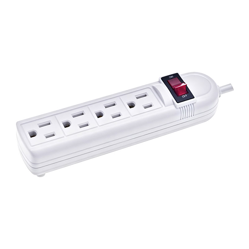 US Standard Power Strip With Multiple Outlets And Rocker Switch