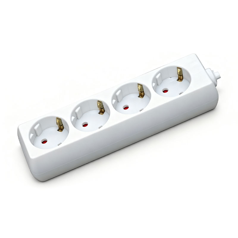 EU Schuko Retractable Extension Socket Power Strip With Rocker Switch