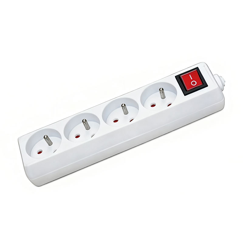 EU Schuko Retractable Extension Socket Power Strip With Rocker Switch