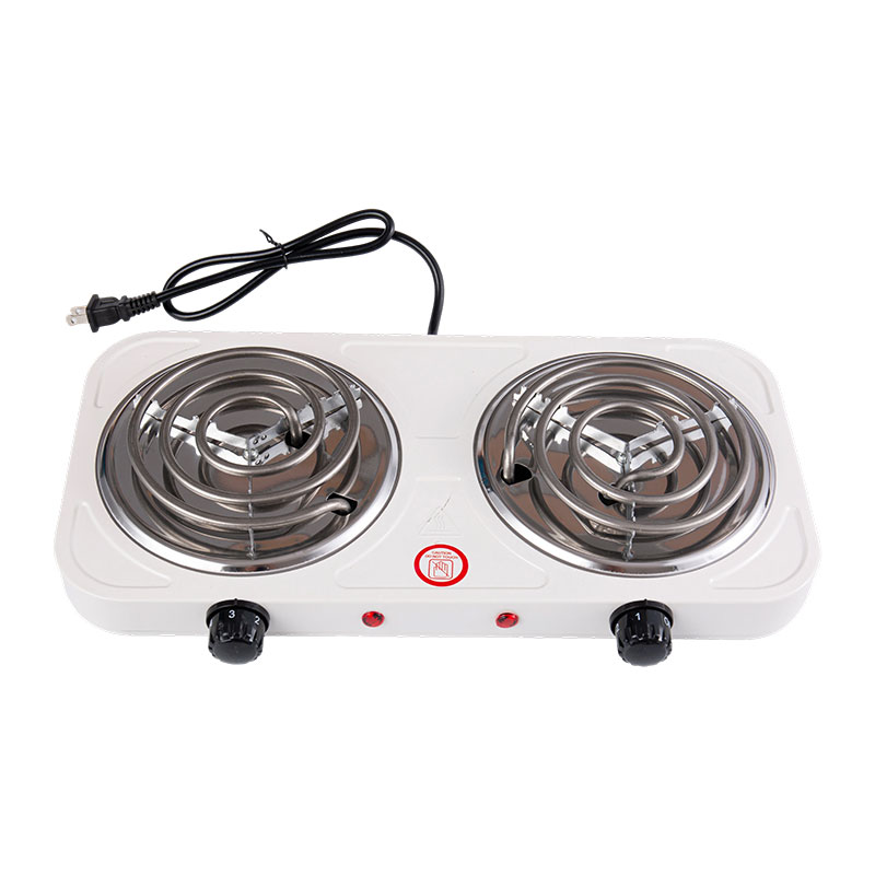 Stainless Steel Spiral Electric Hot Plate with Single or Double Burners